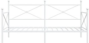 Cama de Dia sem Colchão 100x190 cm aço branco