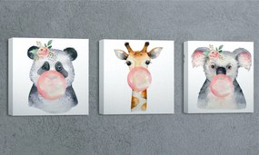 Pintura Decorativa em Tela FAH10 – Multicolor – 30 x 30 cm (3 Peças)