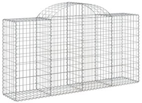 Cestos gabião arqueados 8pcs 200x50x100/120cm ferro galvanizado