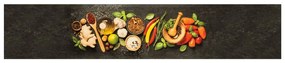Tapete de cozinha lavável 60x300 cm veludo padrão especiarias