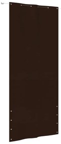 vidaXL Tela de varanda 120x240 cm tecido oxford castanho