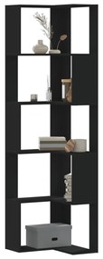 Estante canto 5 prateleiras 50x50x179 cm deriv. madeira preto