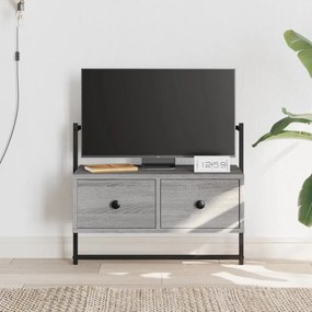 Móvel TV de parede 60,5x30x51 cm deriv. madeira cinzento sonoma