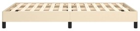 Estrutura de cama sem colchão 120x190 cm tecido creme