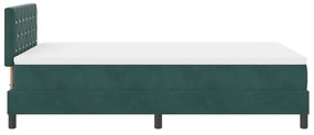 Cama Box Spring vidaXL com Colchão Verde Escuro 120x200 cm Veludo