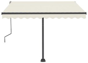 Toldo retrátil manual independente 300x250 cm cor creme