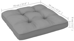 6 pcs conjunto lounge de jardim c/ almofadões pinho maciço