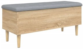 Banco arrumação 102x42x46 cm derivados madeira carvalho sonoma
