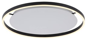 Candeeiro de teto cinzento escuro 60 cm com LED regulável em 3 níveis - Zlatan Moderno