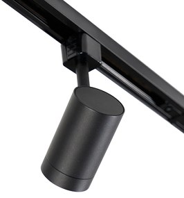 LED Sistema de calhas inteligente preto monofásico 10 luzes com Wi-Fi GU10 - Jeana Moderno
