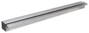 Fonte para piscina retangular com LEDs 90 cm aço inoxidável