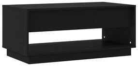 Mesa de Centro Madrid com 2 Gavetas de 102 cm - Preto - Design Moderno