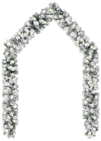 3077921 vidaXL Grinalda de Natal com luzes LED e bolas 20 m PVC verde