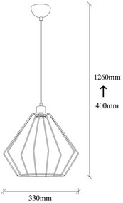 Candeeiro de Teto Maden – Preto – 33 cm