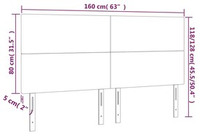 Cabeceira de cama 4 pcs tecido 80x5x78/88 cm creme