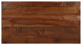 Tampo de mesa retangular 110x70x2,5cm madeira recuperada maciça