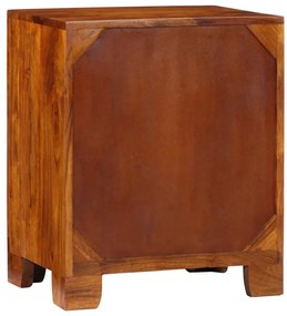 Aparador multicor 50x35x60 cm madeira de acácia maciça