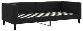 Sofá-cama com colchão 90x200 cm tecido preto