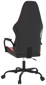 Cadeira gaming massagens couro artificial preto e vermelho