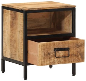 Mesa de cabeceira 40x35x50 cm madeira de mangueira maciça