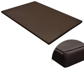 vidaXL Tapete para cão liso retangular castanho L