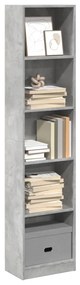 vidaXL Estante 40x24x176 cm derivados de madeira cinzento cimento