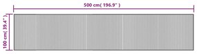 Tapete retangular 100x500 cm bambu cinzento
