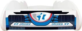 CAMA INFANTIL CRIANÇAS  OFERTA COLCHÃO ESPUMA 160 x 80 - FORMULA 1 RACE AZUL