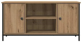 Mesa de TV vidaXL Carvalho Artesanal 100x40x50 cm Madeira Derivada e A