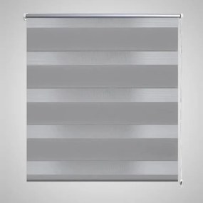 Estore de rolo 70 x 120 cm, linhas de zebra / Cinza