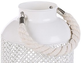 Lanterna decorativa em metal branco CORON Beliani