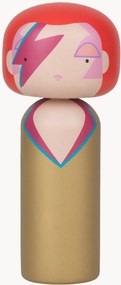 Boneca decorativa artesanal em madeira kokeshi Aladdin Sane