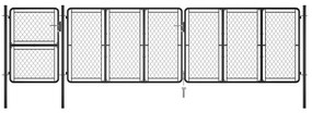 vidaXL Portão de jardim 125x495 cm aço antracite