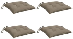 Almofadões de cadeira 4 pcs tecido oxford cinza-acastanhado