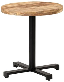 Mesa bistrô redonda Ø70x75 cm madeira de mangueira áspera