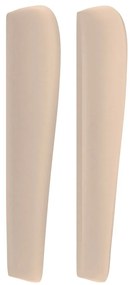 Cabeceira cama c/ abas couro artif. 183x23x118/128cm cappuccino