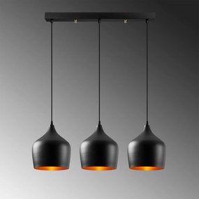 Candeeiro de Teto Dodo – Preto – 72 x 22 cm