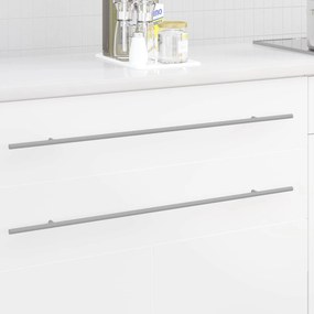 vidaXL Maçaneta de Armário 2 pcs Prateado 800 mm Aço inoxidável