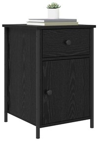 Gabinetes de Cabeceira 2 pcs Carvalho Preto 40x42x60 cm Madeira engenh