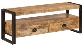 Móvel de TV em madeira de mangueira maciça 120x35x45 cm