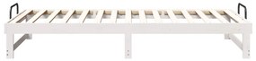 Estrutura de Cama com Alças Branco 100 x 200 cm