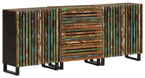 vidaXL Aparadores 3 pcs 60x34x75 cm madeira de acácia maciça