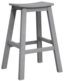 Banquetas 2 pcs Cinzento-Claro HDPE