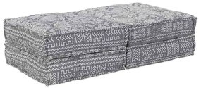 vidaXL Sofá Puff Modular 2 Lugares Conversível Cinza Claro