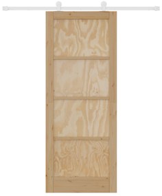 Porta deslizante vidaXL com conjunto de hardware 83x211 cm Madeira mac