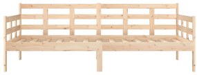 Sofá-cama madeira de pinho maciça 90x190 cm
