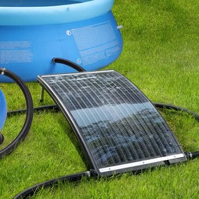 Aquecedor solar de água para piscina 110x69x14cm antracite