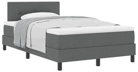 Cama Box com Colchão Cinza Escuro 120x200 cm Tecido