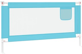 Barra de segurança p/ cama infantil tecido 160x25 cm azul