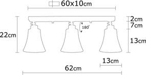 Candeeiro de Teto Foca – Prateado – Diâmetro 62 cm, Altura 22 cm